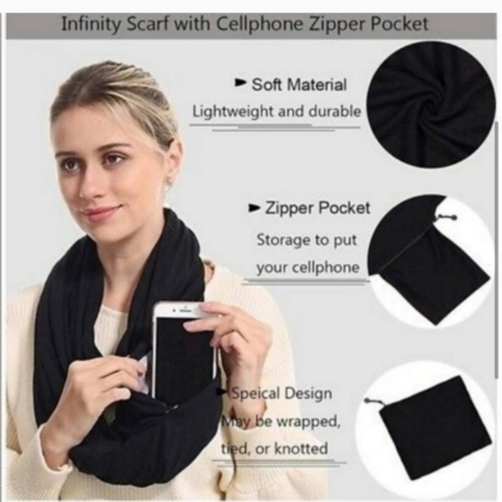 NWT Beyond Yoga Pocket Infinity Scarf